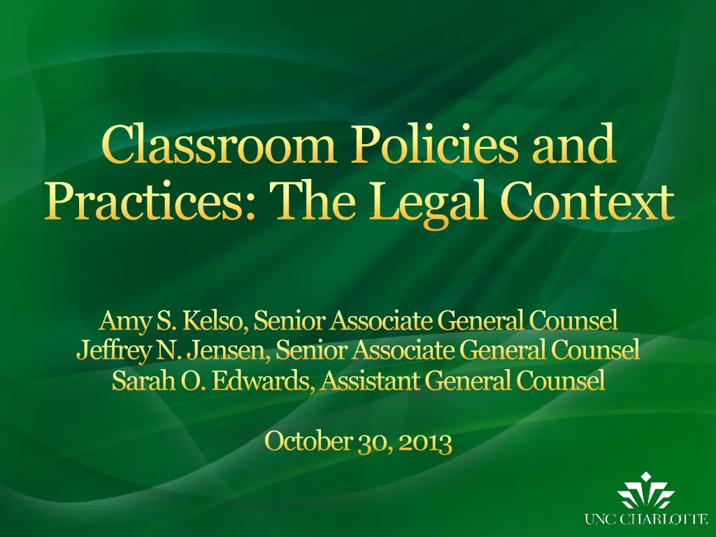 classroom policies and practices the legal context