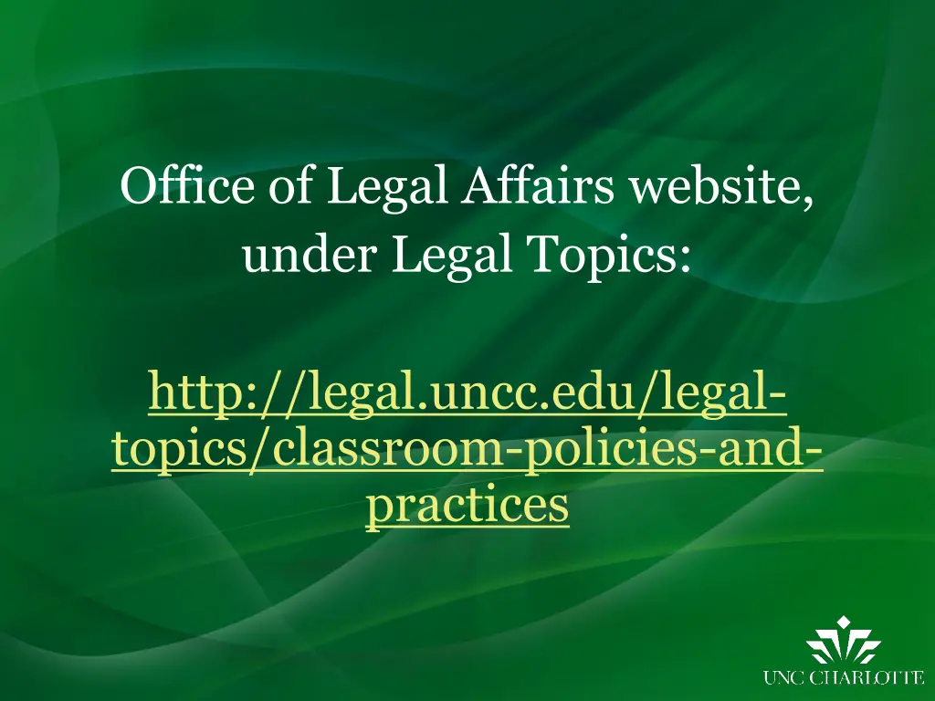 office of legal affairs website under legal topics