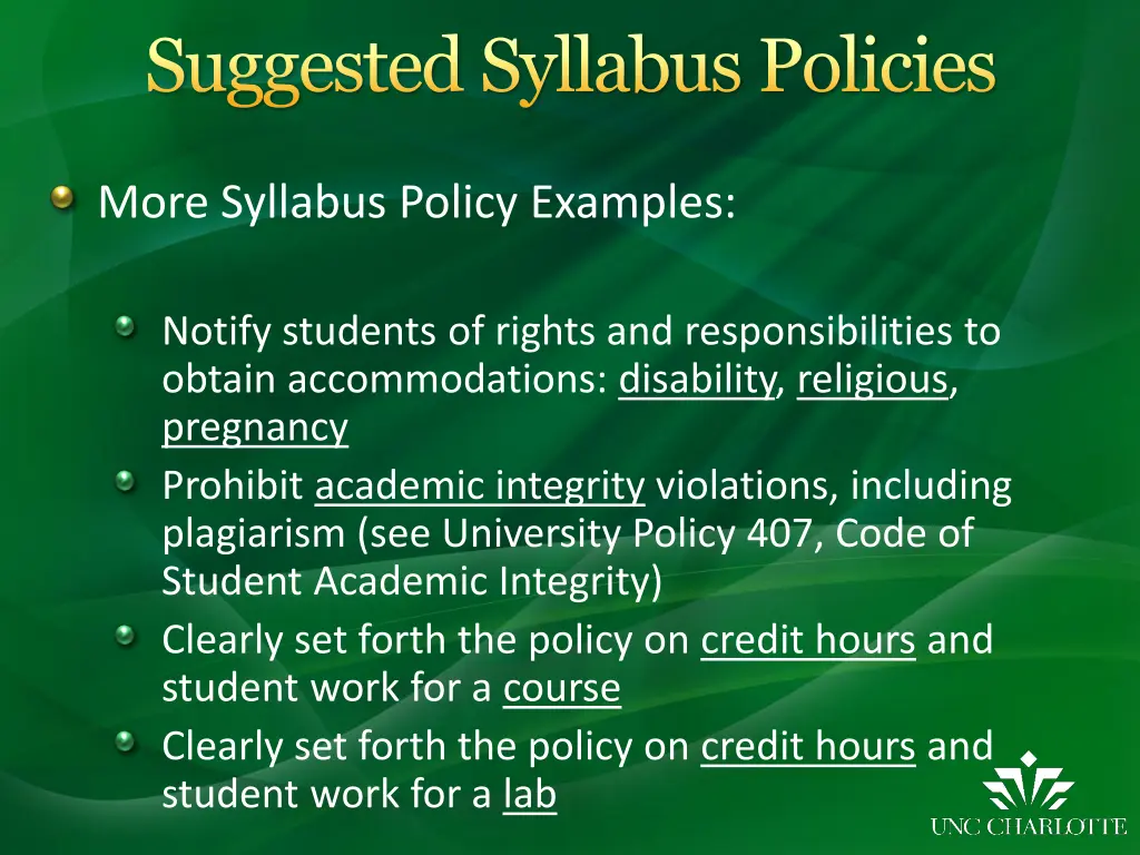 suggested syllabus policies 2