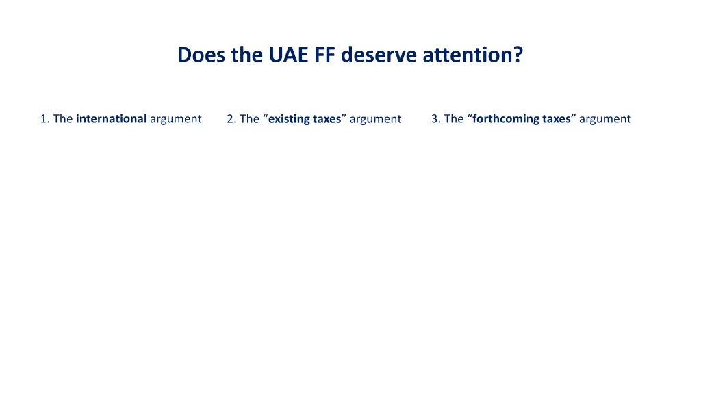 does the uae ff deserve attention