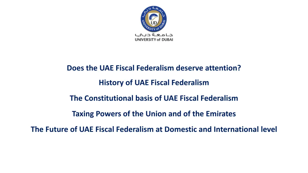 does the uae fiscal federalism deserve attention
