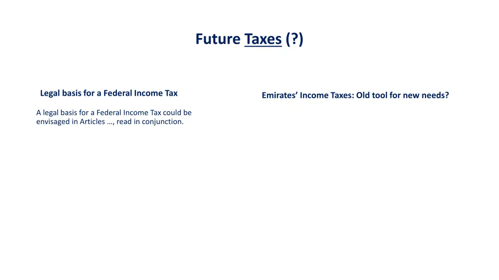 future taxes