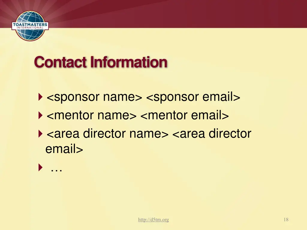 contact information