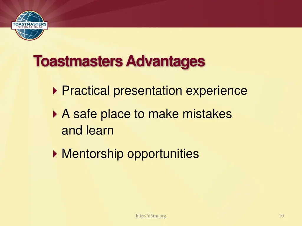 toastmasters advantages