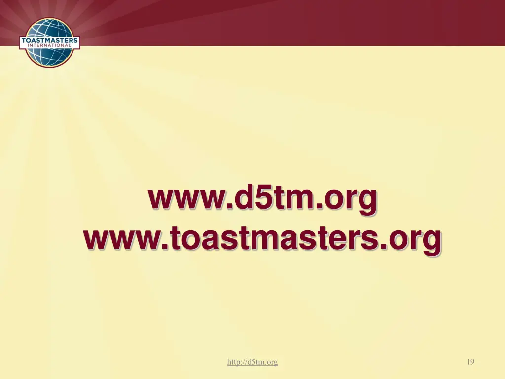 www d5tm org www toastmasters org