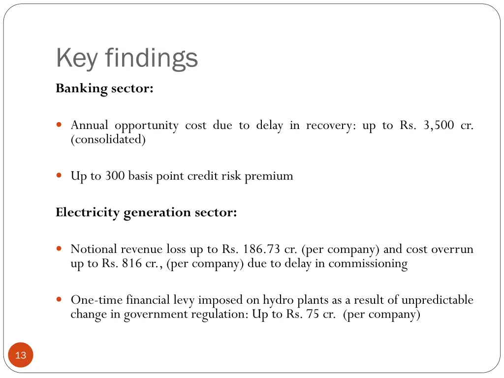 key findings