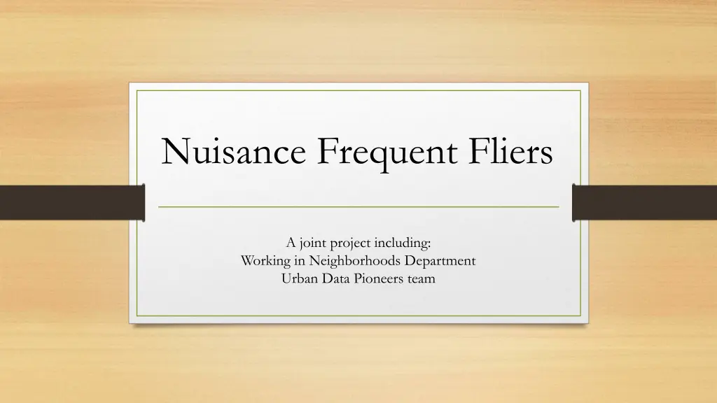 nuisance frequent fliers