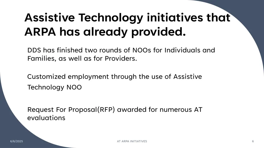 assistive technology initiatives that arpa