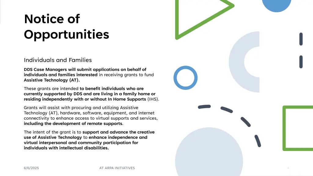 notice of opportunities