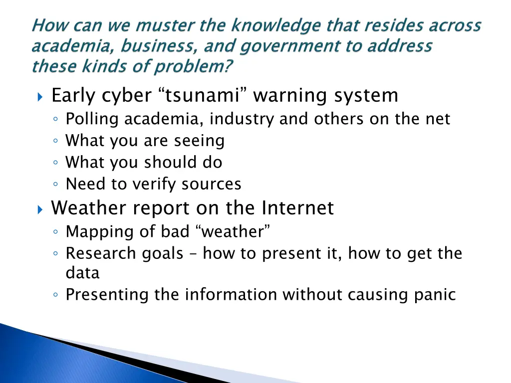 early cyber tsunami warning system polling