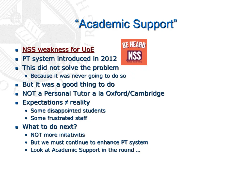 academic support
