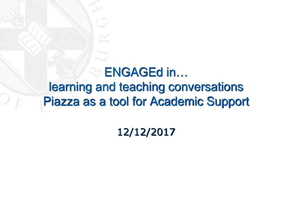 engaged in