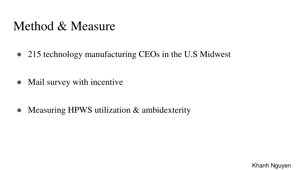 method measure