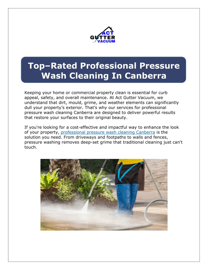 top rated professional pressure wash cleaning