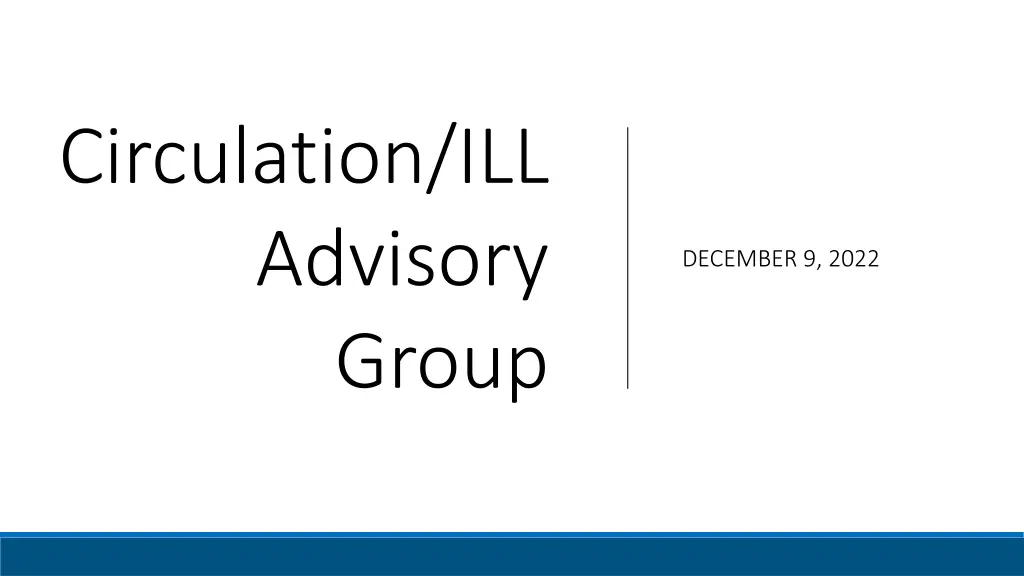 circulation ill advisory