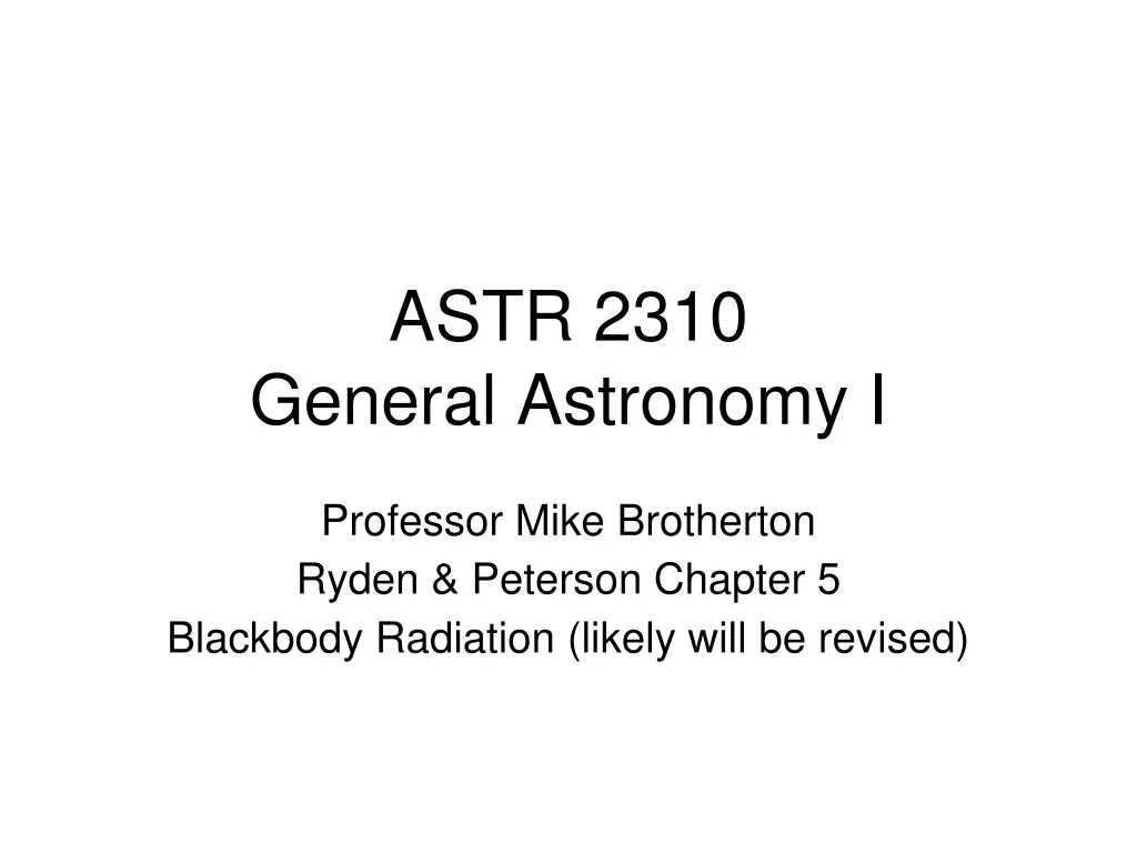 astr 2310 general astronomy i