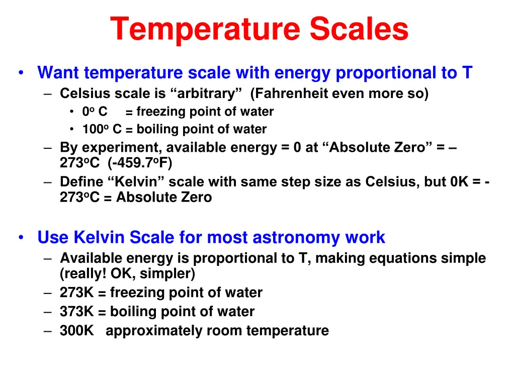 temperature scales