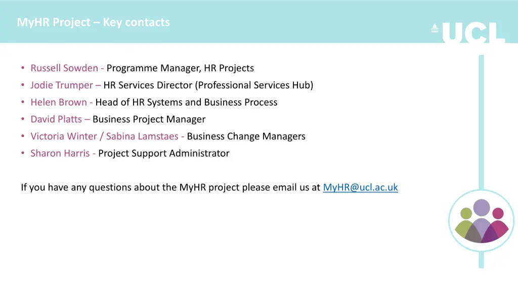 myhr project key contacts