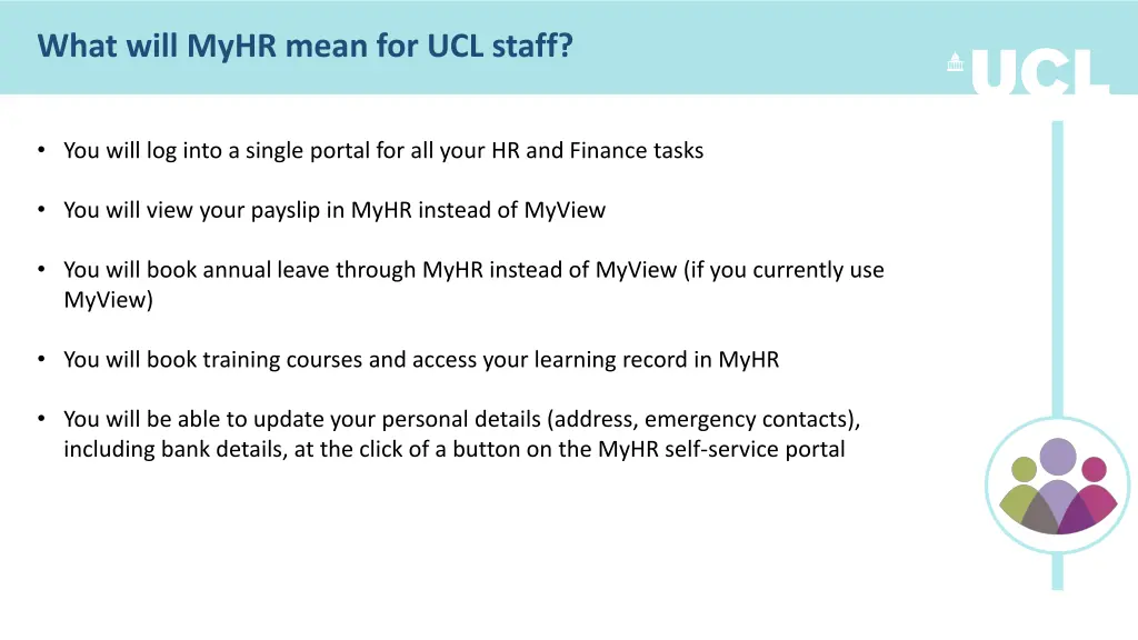what will myhr mean for ucl staff