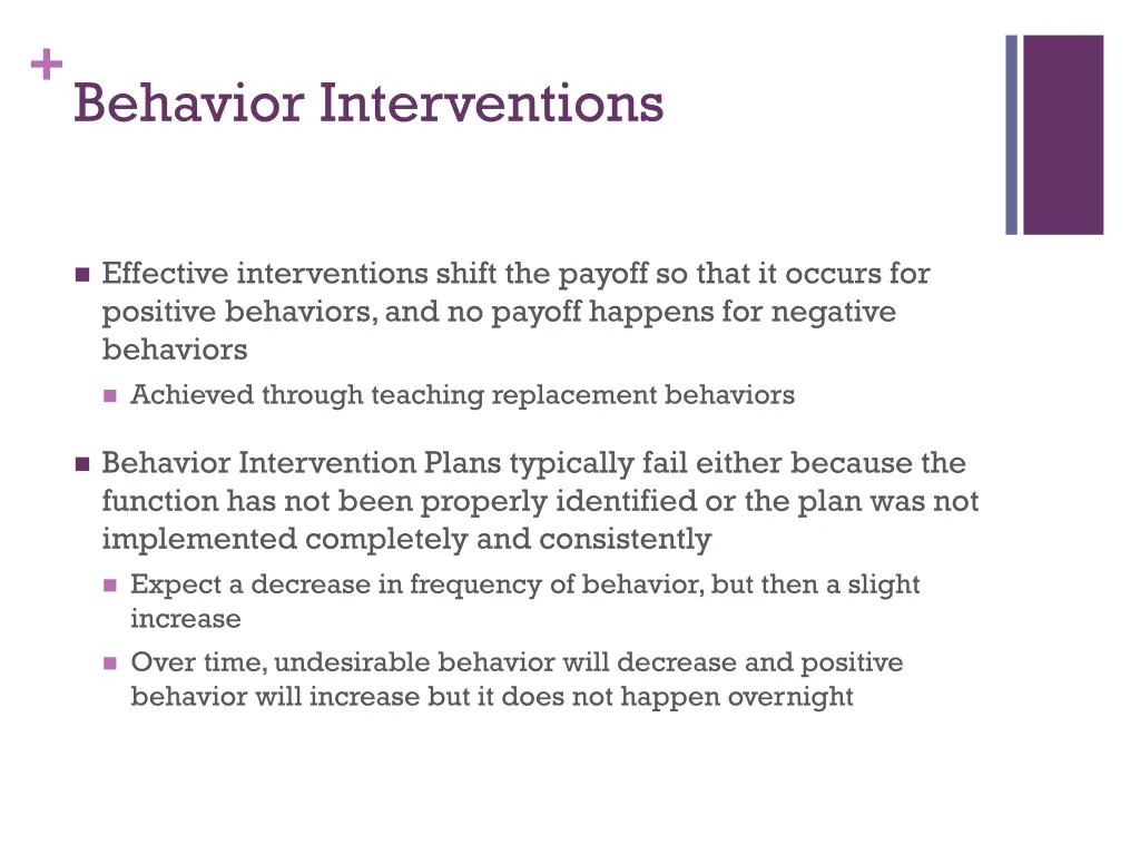 behavior interventions