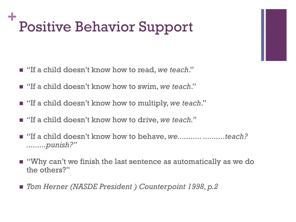 positive behavior support