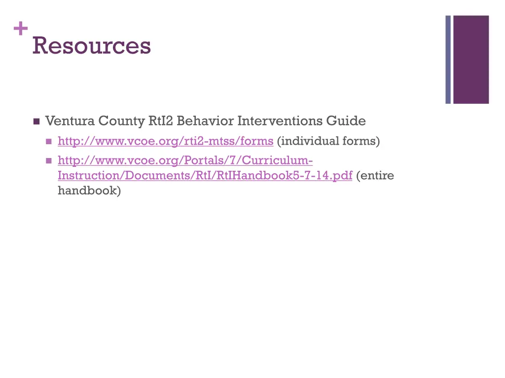 resources