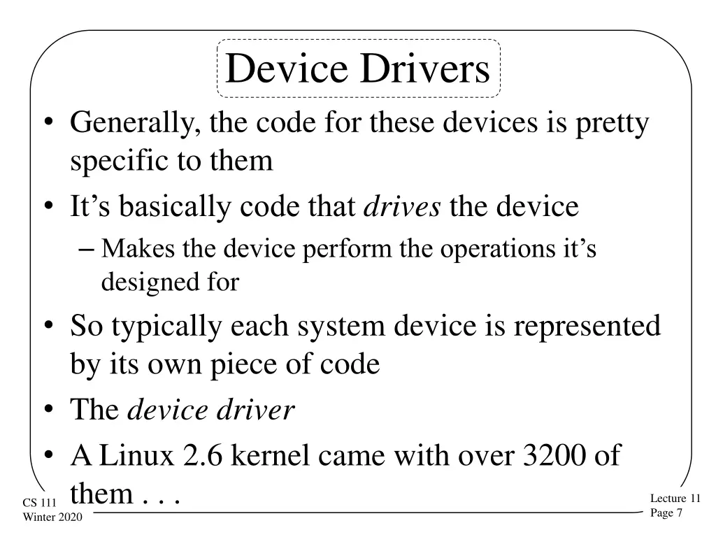 device drivers