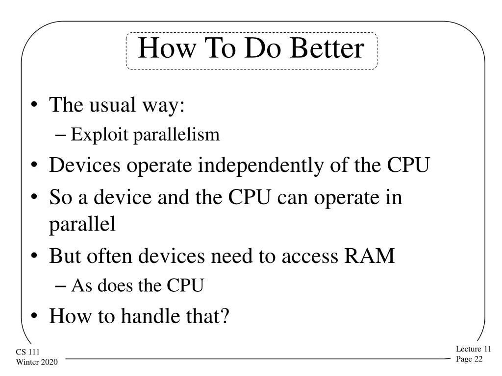 how to do better