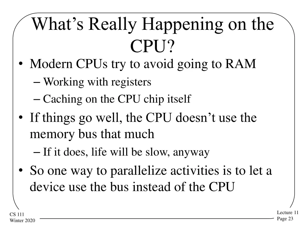 what s really happening on the cpu modern cpus