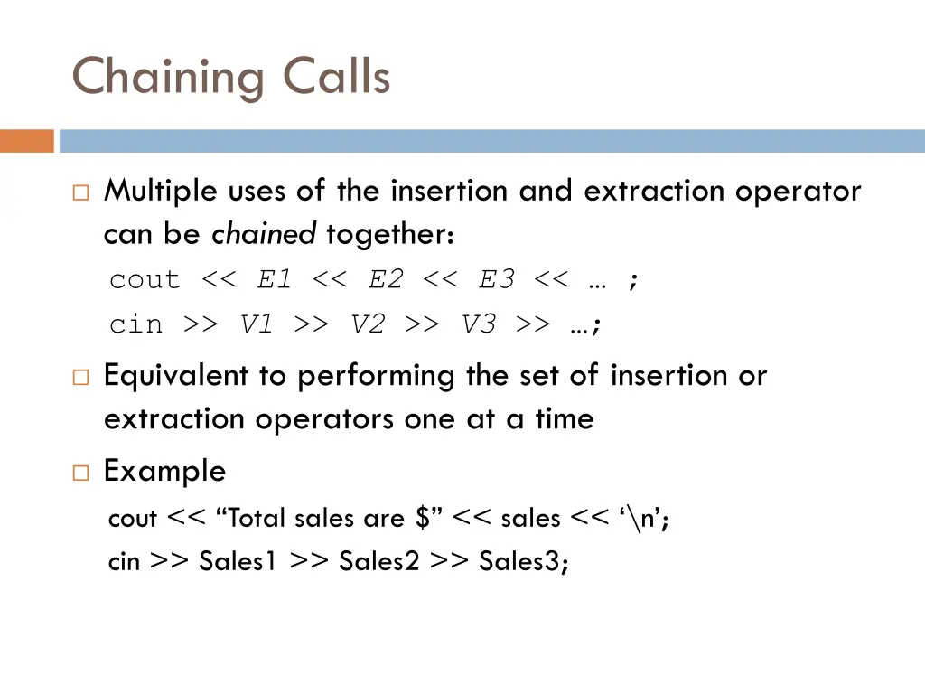 chaining calls