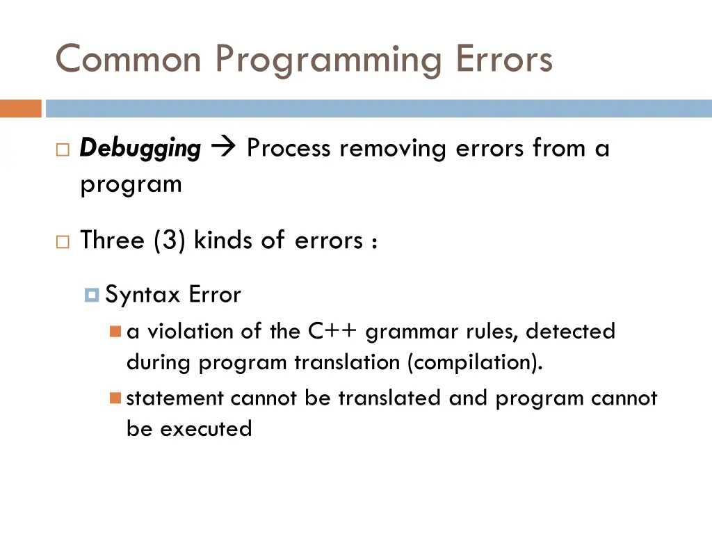 common programming errors 1