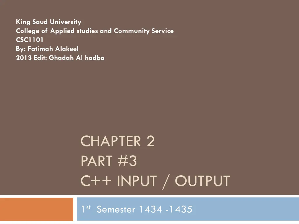 king saud university college of applied studies