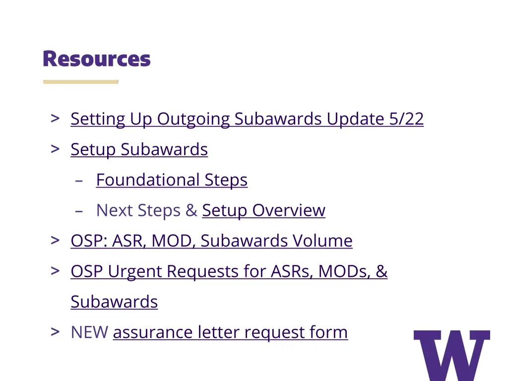 resources