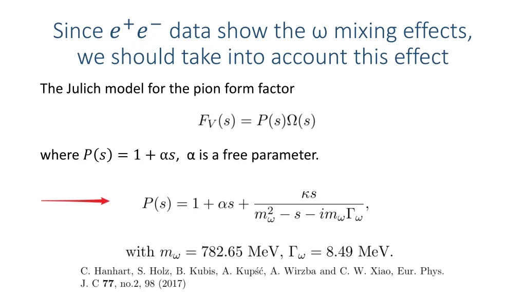 since data show the mixing effects we should take