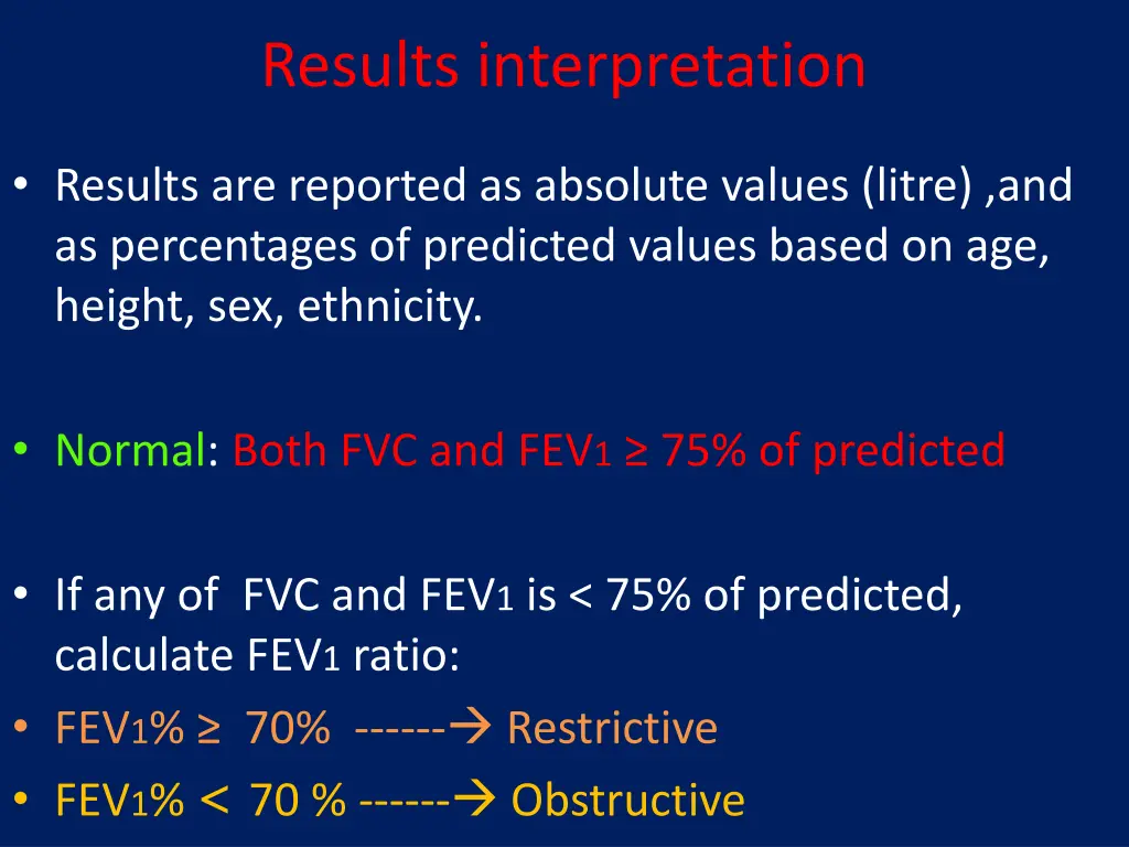 results interpretation