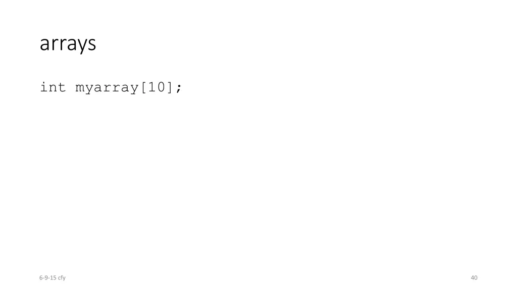 arrays