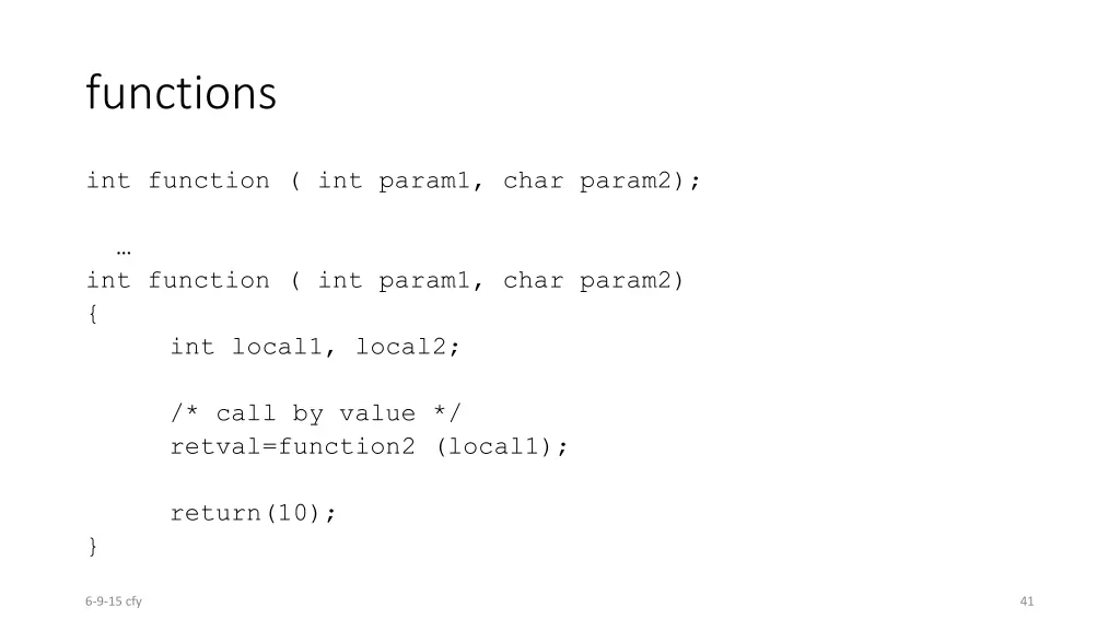 functions