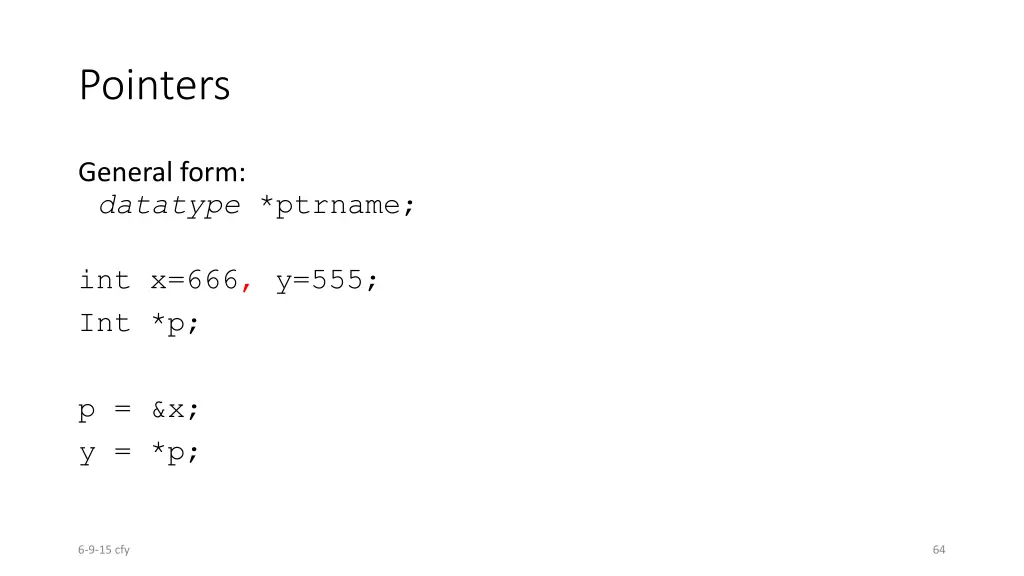 pointers