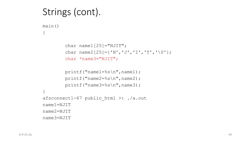 strings cont