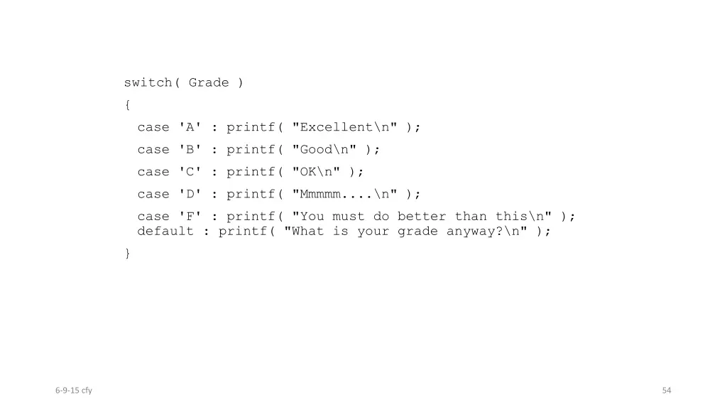 switch grade