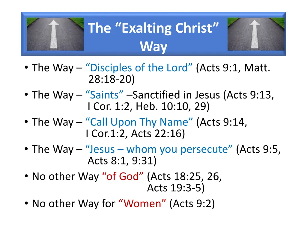 the exalting christ way