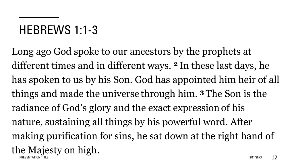 hebrews 1 1 3