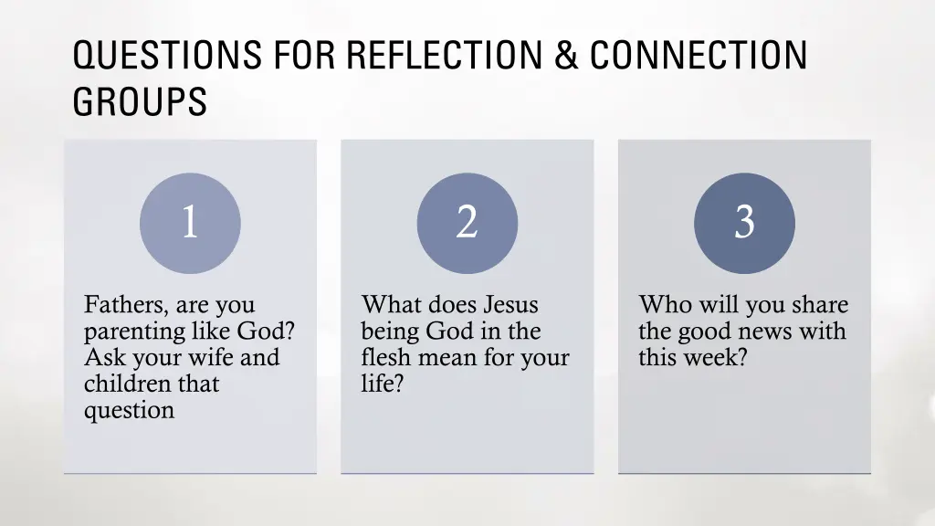 questions for reflection connection groups