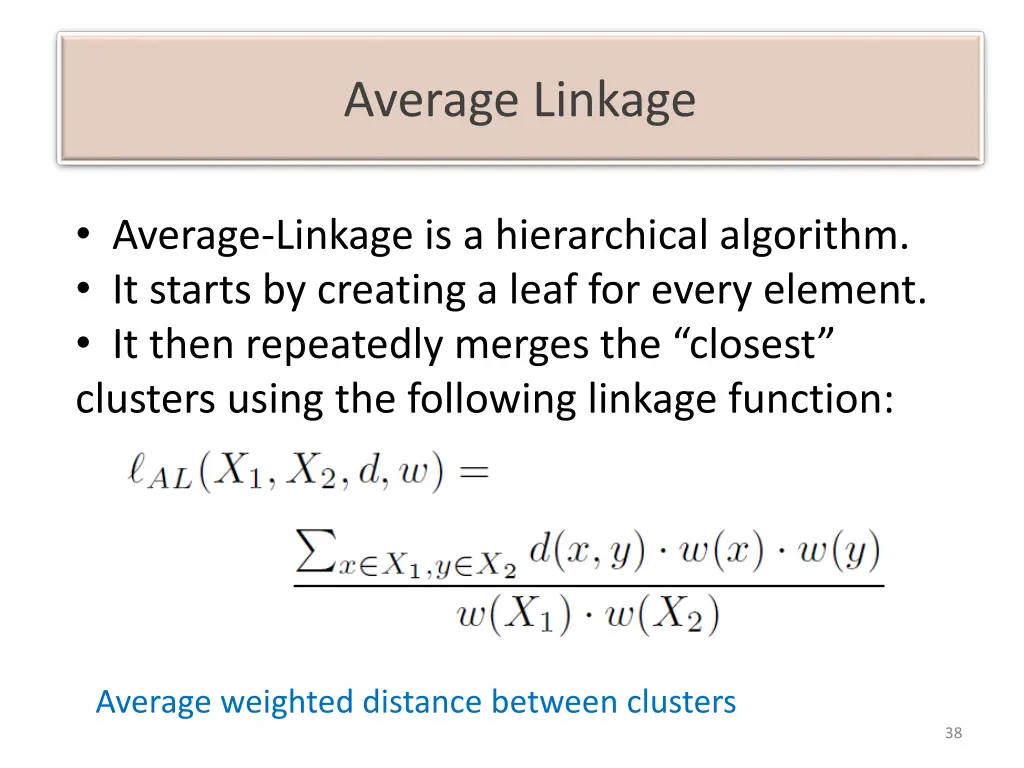 average linkage