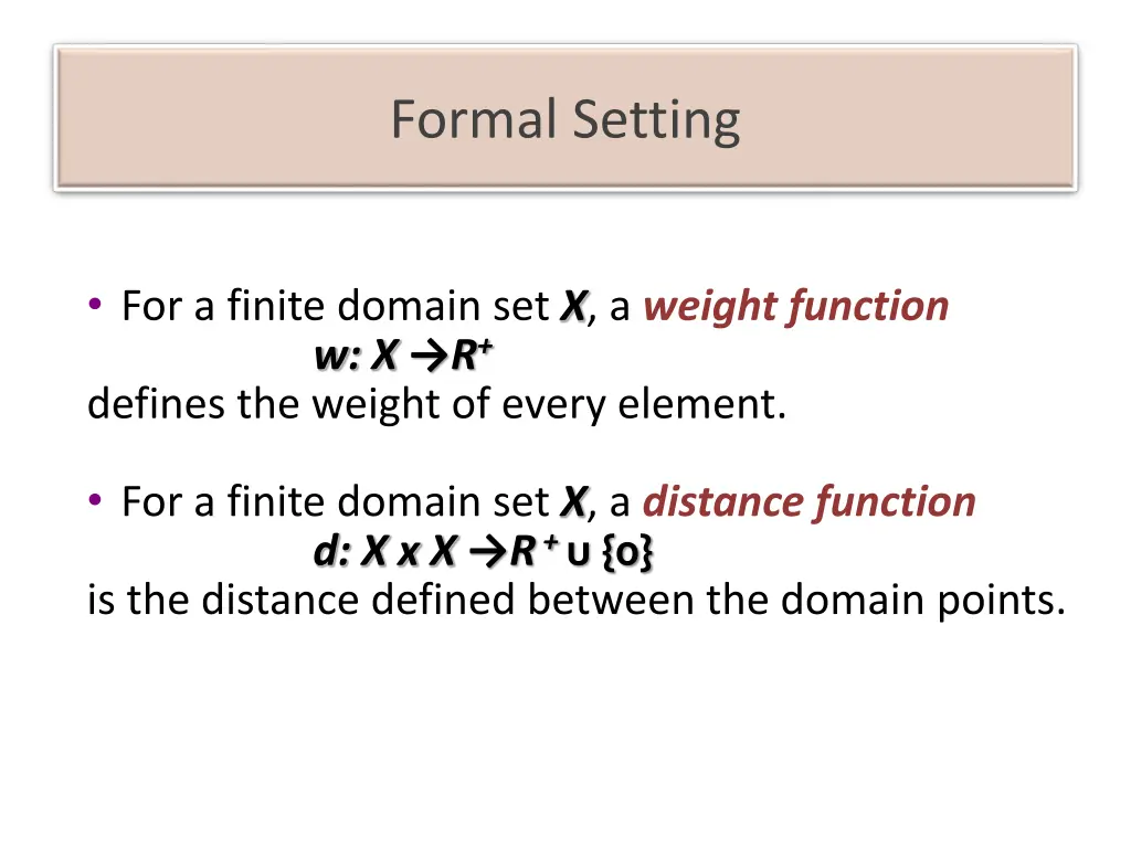 formal setting