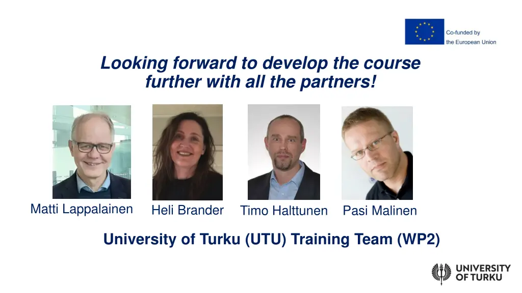 looking forward to develop the course further