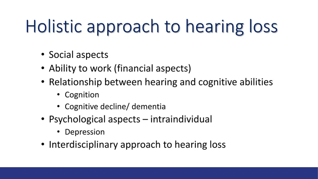 holistic approach to hearing loss