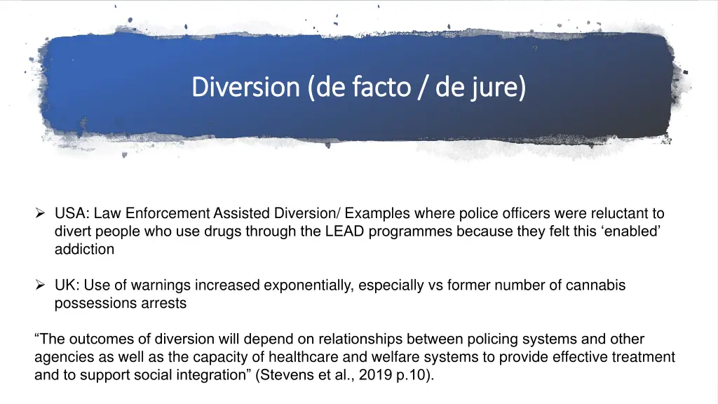 diversion de facto de jure diversion de facto