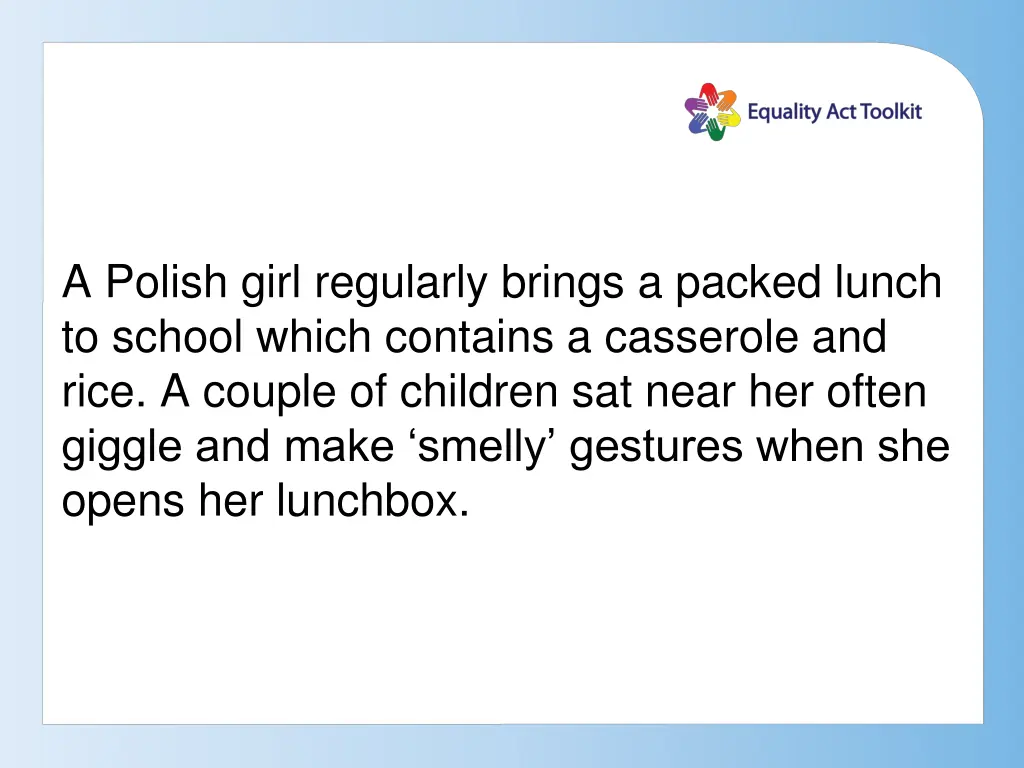a polish girl regularly brings a packed lunch