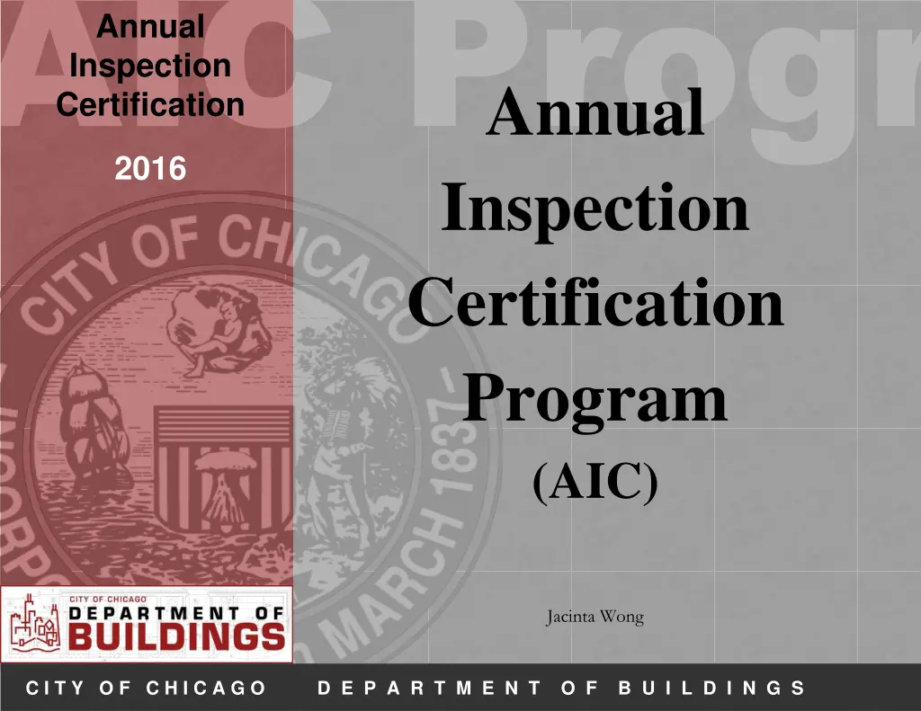 aic progr inspection certification program